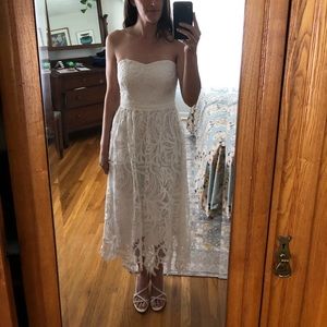 White Strapless Shoshanna dress in size 4